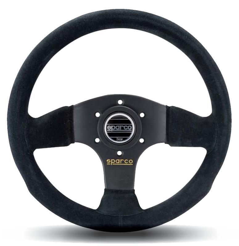 Sparco Steering Wheel 300 Suede Black - High performance car parts by DTX Performance, ideal for tuning upgrades and racing enthusiasts