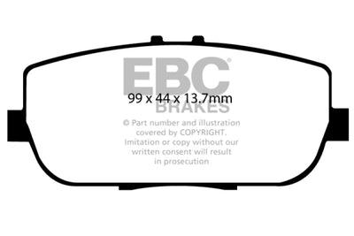 EBC 06-15 Mazda Miata MX5 2.0 Yellowstuff Rear Brake Pads - performance car parts from DTX Performance, racing suspension