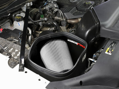 AFE 2019 Dodge Ram 2500 L6 6.7L Diesel MagnumFORCE Stage-2 Intake Pro Dry S Filter in engine bay, DTX Performance upgrade