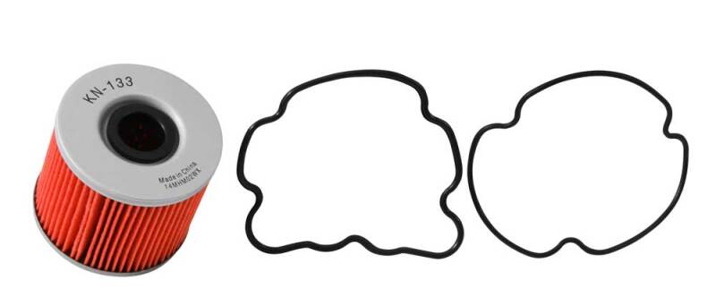 K&N Suzuki 2.844in OD x 2.469in H Oil Filter with gaskets, ideal for high performance engine tuning.