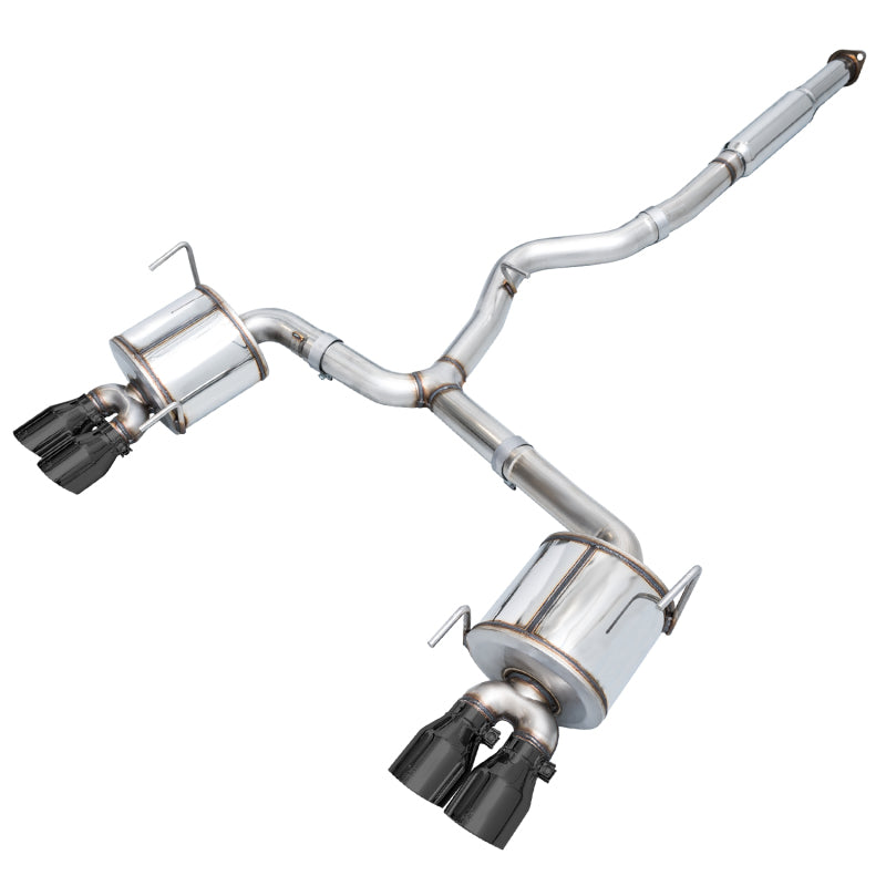 AWE Tuning Subaru STI VA / WRX GV / STI GV Sedan Touring Edition Exhaust - Diamond Black Tip (102mm) - DTX Performance