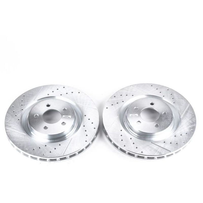 Power Stop 07-14 Ford Mustang Front Evolution Drilled & Slotted Rotors - Pair - DTX Performance