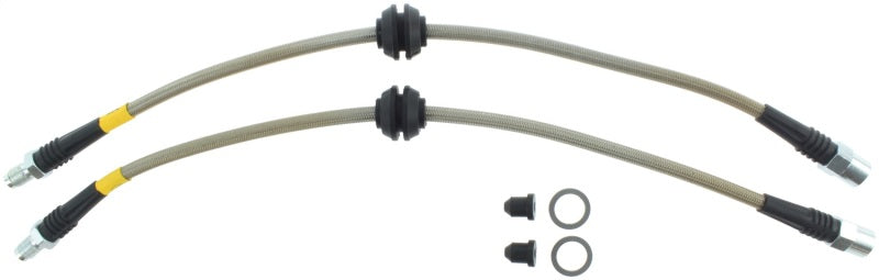 StopTech 08-10 Mini Cooper Stainless Steel Rear Brake Lines for performance car parts and brake upgrades.
