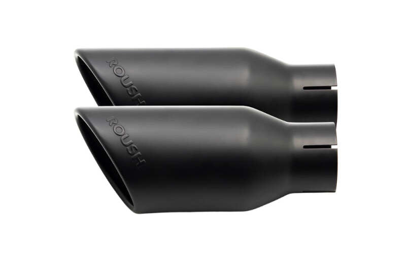 Roush 15-24 Ford F-150 5.0L 4in Black Exhaust Dual Tips - Pair