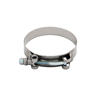 Mishimoto Stainless Steel T-Bolt Clamp 3.62in.-3.93in., high performance DTX Performance tuning upgrade, veteran owned auto parts shop