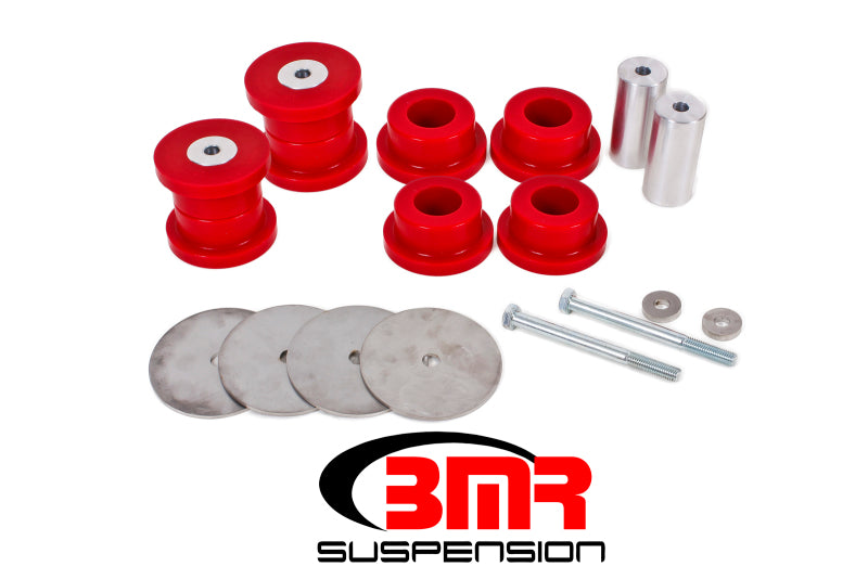 BMR 16-17 6th Gen Camaro Rear Cradle Bushing Kit (Polyurethane) - Red - DTX Performance