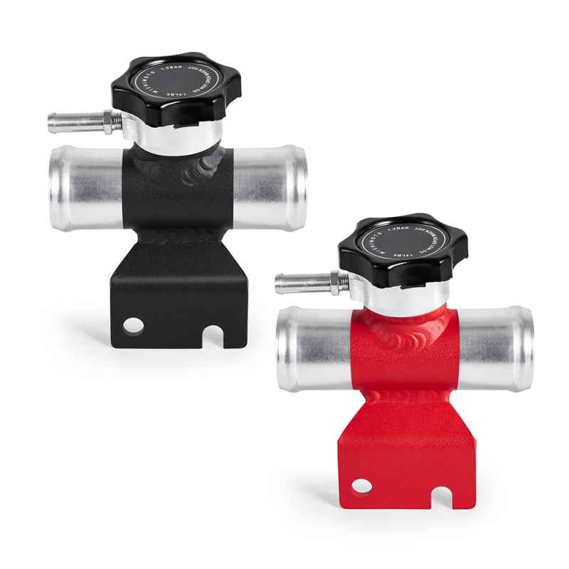 Mishimoto 08-15 Mitsubishi Lancer Evo X Coolant Fill Inlet - Red for high performance car parts by DTX Performance.