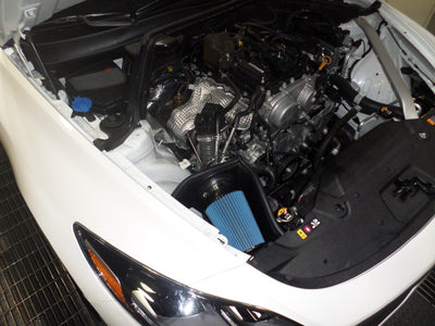Injen 2018+ Kia Stinger 2.0L Turbo L4 Wrinkle Red Short Ram Tuned Intake System installed in car engine bay