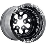 Weld Alpha-1 15x13/5x4.75 BP/2BS Black Powder Center & Shell-Black Scalloped MT