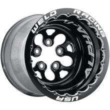 Load image into Gallery viewer, Weld Alpha-1 15x13 / 5x4.75 BP / 4in. BS Black Wheel - Black Double Beadlock MT