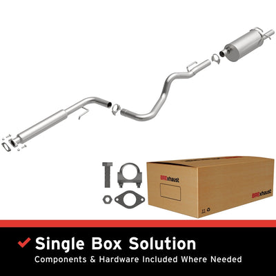 MagnaFlow BRE Exhaust Kit 05-11 Cobalt HHR G5 Pursuit includes all parts, enhancing performance, available at DTX Performance, a veteran shop.