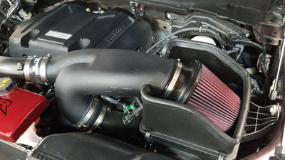 JLT 15-19 Ford F-150 2.7L/3.5L EcoBoost Black Textured Cold Air Intake Kit w/Red Filter, performance car parts