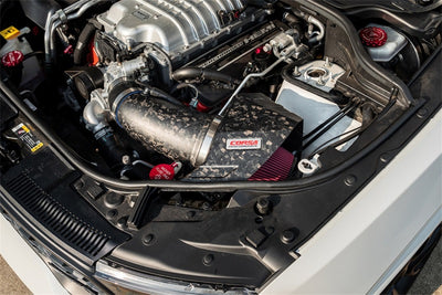 Corsa 2020-2025 Dodge Durango SRT Hellcat Carbon Fiber Air Intake engine view - DTX Performance upgrades, racing suspension