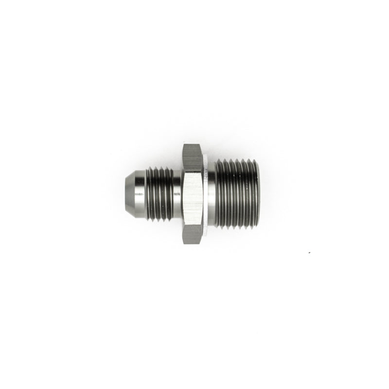 DeatschWerks 6AN Male Flare to M18 X 1.5 Male Metric Adapter (Incl Crush Washer) - Titanium - DTX Performance