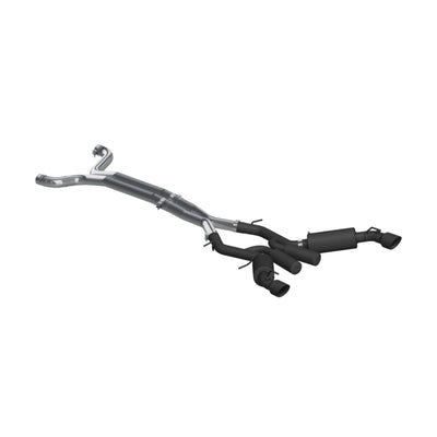 MBRP 16-19 Chevrolet Camaro SS 6 Speed 3in Dual Cat Back w/ 4.5in OD Tips - Black (Non NPP Models) exhaust system