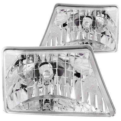 ANZO 1998-2000 Ford Ranger Crystal Headlights Chrome, performance car parts, DTX Performance, tuning upgrades, veteran owned shop, aftermarket