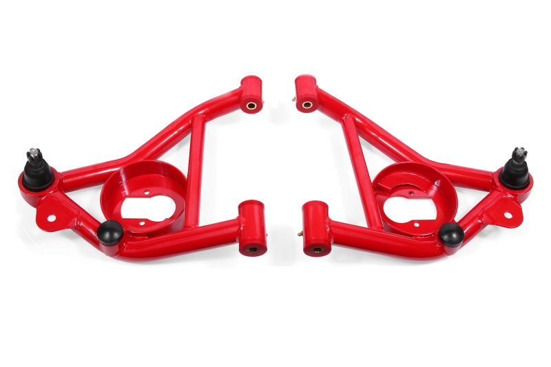 BMR 82-82 3rd Gen F-Body Non-Adj. Lower A-Arms w/ Spring Pocket (Polyurethane) - Red - DTX Performance