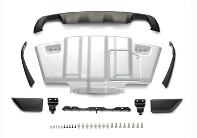 Ford Racing 2021+ Ford F-150 Front Skid Plate Kit components for engine and undercarriage protection, high-performance auto parts