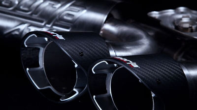 Borla 2020 Chevrolet Corvette C8 6.2L S-Type Exhaust System, dual round angle cut carbon fiber tips