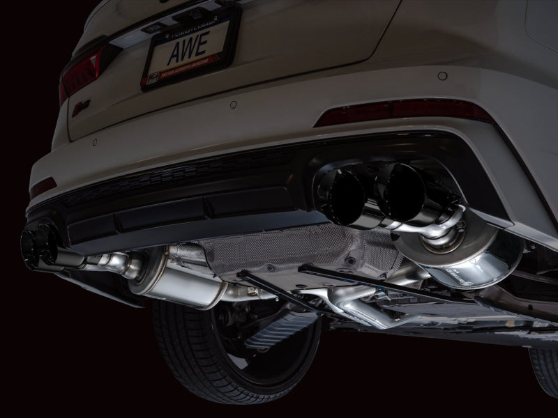 AWE Tuning 19-23 Audi C8 S6/S7 2.9T V6 AWD Touring Edition Exhaust - Diamond Black Tips - DTX Performance