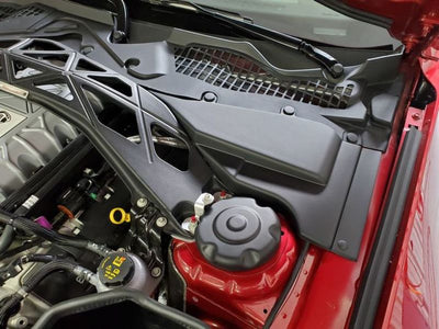 JLT 2020 Shelby GT500 Black Textured Master Cylinder Cover from DTX Performance, enhancing engine performance parts in veteran owned shop.