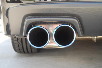 Invidia 15+ Subaru WRX/STI 4Dr Q300 Twin Outlet Rolled Titanium Burnt Quad Tip Cat-Back Exhaust for performance upgrades