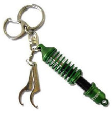 Load image into Gallery viewer, Tein Damper Keychain with Wrench in Green/Black for performance car parts by DTX Performance, tuning upgrades, veteran owned shop.