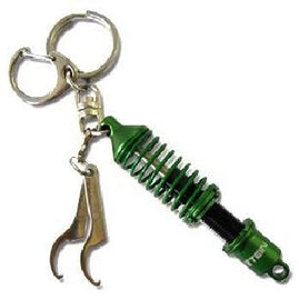 Tein Damper Keychain with Wrench in Green/Black for performance car parts by DTX Performance, tuning upgrades, veteran owned shop.