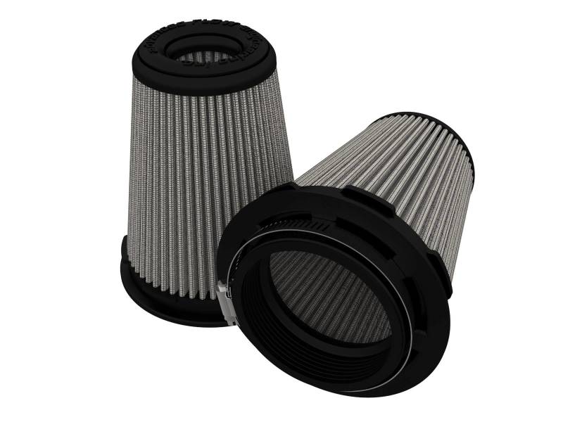 aFe MagnumFLOW Pro DRY S Air Filter 3-1/2in F x 5in B x 3-1/2in T x 6in H (Pair) - DTX Performance