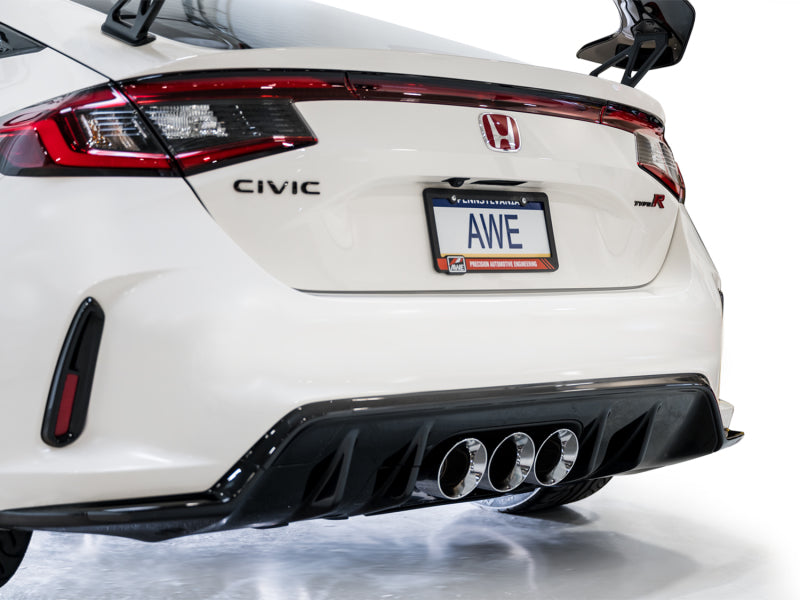 AWE Tuning 2023 Honda Civic Type R FL5 Track Edition Exhaust w/ Triple Chrome Silver Tips - DTX Performance