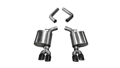 Corsa 2015-23 Dodge Challenger 6.4L/17-19 Challenger 5.7L Black Sport Axle-Back Exhaust, performance car parts, DTX Performance