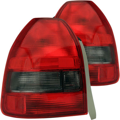 ANZO 1996-2000 Honda Civic Taillights Red/Smoke, performance car parts, high performance auto parts, veteran owned performance shop