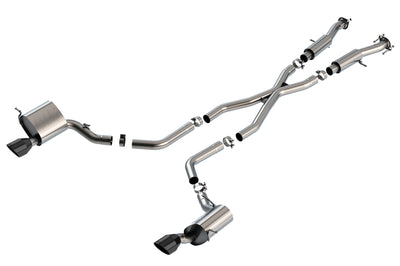 Borla 15-21 Jeep Grand Cherokee SRT 6.4L V8 AWD ATAK Cat-Back Exhaust System - Black Tips T-304SS performance car parts