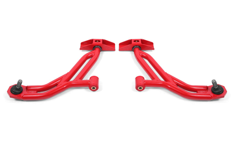 BMR Suspension 05-14 Ford Mustang Lower A-Arms - Red - Non-Adjustable - DTX Performance