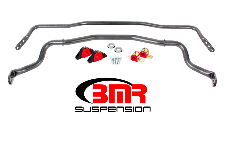 BMR 15-17 S550 Mustang Front & Rear Sway Bar Kit w/ Bushings - Black Hammertone - DTX Performance