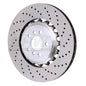 SHW 18-21 BMW M5 4.4L Right Rear Cross-Drilled Lightweight Brake Rotor (34217991104) high performance car brakes