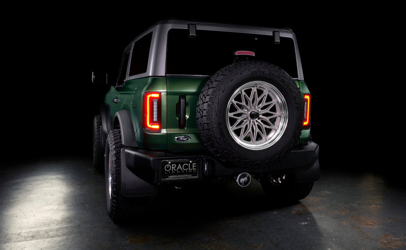 Oracle Lighting 21-22 Ford Bronco Flush Style LED Taillights on green Bronco, DTX Performance car parts, high performance auto parts