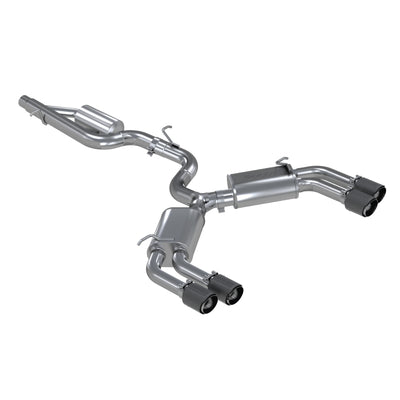 MBRP 15-18 Audi S3 SS 3in Quad Split Rear Exit w/ Carbon Fiber Tips - T304, performance car parts by DTX Performance
