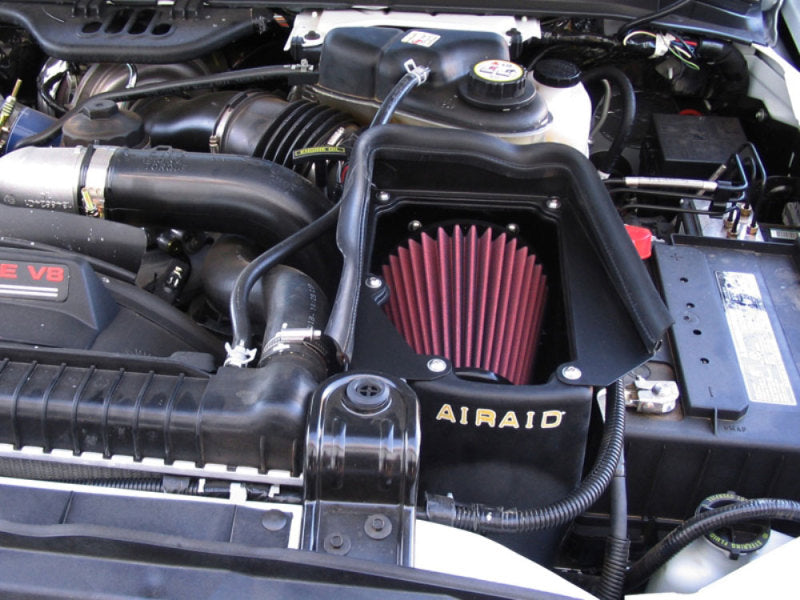 Airaid 03-07 Ford Power Stroke 6.0L Diesel MXP Intake System w/o Tube (Oiled / Red Media) - DTX Performance