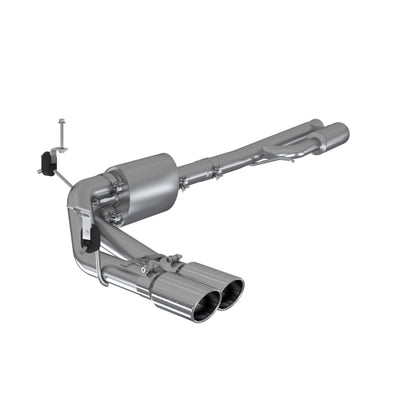 MBRP 2019+ Chevrolet Silverado 1500 4.5L/5.3L Pre-Axle Dual Side Exite w/ 4in OD Tip - AL exhaust system