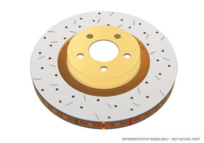 DBA 12+ Subaru/Scion BRZ/FR-S (US Spec)/ 08-13 WRX Rear Cross Drilled Slotted 4000 Series Rotor for high performance cars