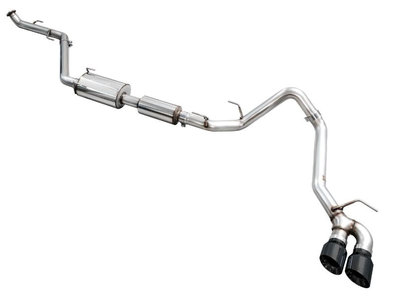 AWE Exhaust for 4th Gen Toyota Tacoma Dual Diamond Black Tips - DTX Performance