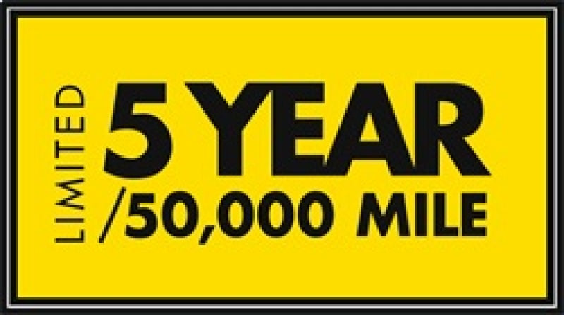 Limited 5 Year 50,000 Mile Warranty Sign