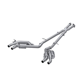 MBRP 2022 Kia Stinger 3.3L T304 SS Cat-Back Exhaust- Dual Split Rear Quad Outlet Uses Factory Bezels - high performance car parts