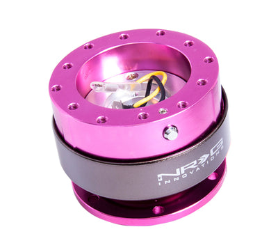 NRG Quick Release Gen 2.0 - Pink Body / Titanium Chrome Ring for performance car parts at DTX Performance