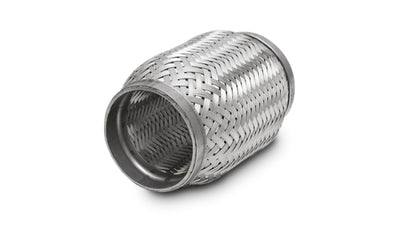 Vibrant SS Flex Coupling with Inner Braid Liner 2in inlet/outlet x 6in flex length, ideal performance exhaust systems part