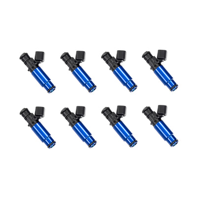 Injector Dynamics 1750-XDS - Injectors 60mm / 14mm Top O-ring 14mm Blue Bottom Adaptor - Set of 8
