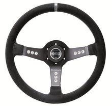 Load image into Gallery viewer, Sparco Steering Wheel L777 Suede Black for performance car tuning by DTX Performance, a veteran owned performance shop.