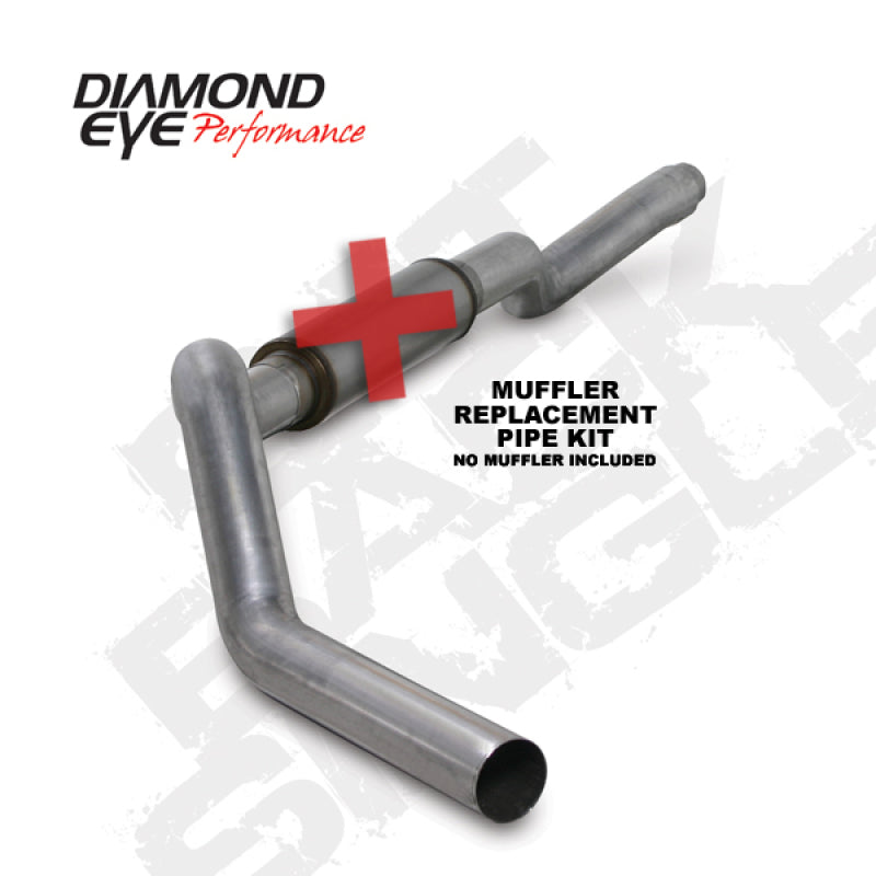 Diamond Eye KIT 5in CB MFLR RPLCMENT PIPE SGL AL: 2006-2007.5 CHEVY 6.6L 2500/3500 - DTX Performance