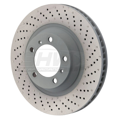 SHW 15-16 Porsche 911 Carrera 4 GTS w/o Ceramics Right Frt Drill-Dimp MB Brake Rotor (99135140401), high performance brake upgrade